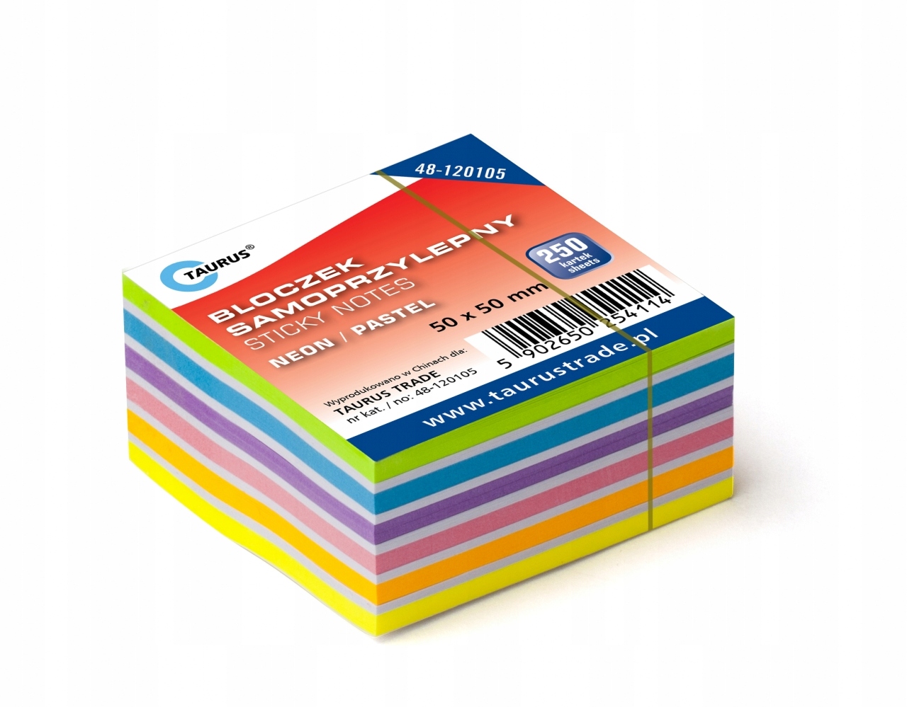 

Notes Samoprzyleny 50X50X 250 Kartek MIX Kol.