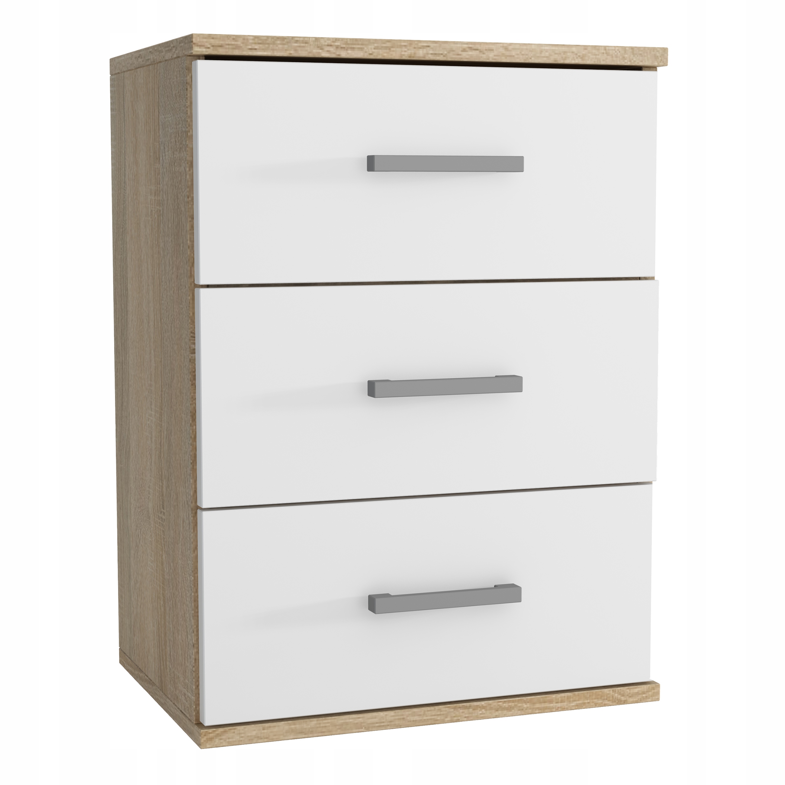 Noční Stolek Nocta 48 cm Zásuvky Noční stolek do ložnice Dub Sonoma/bílá