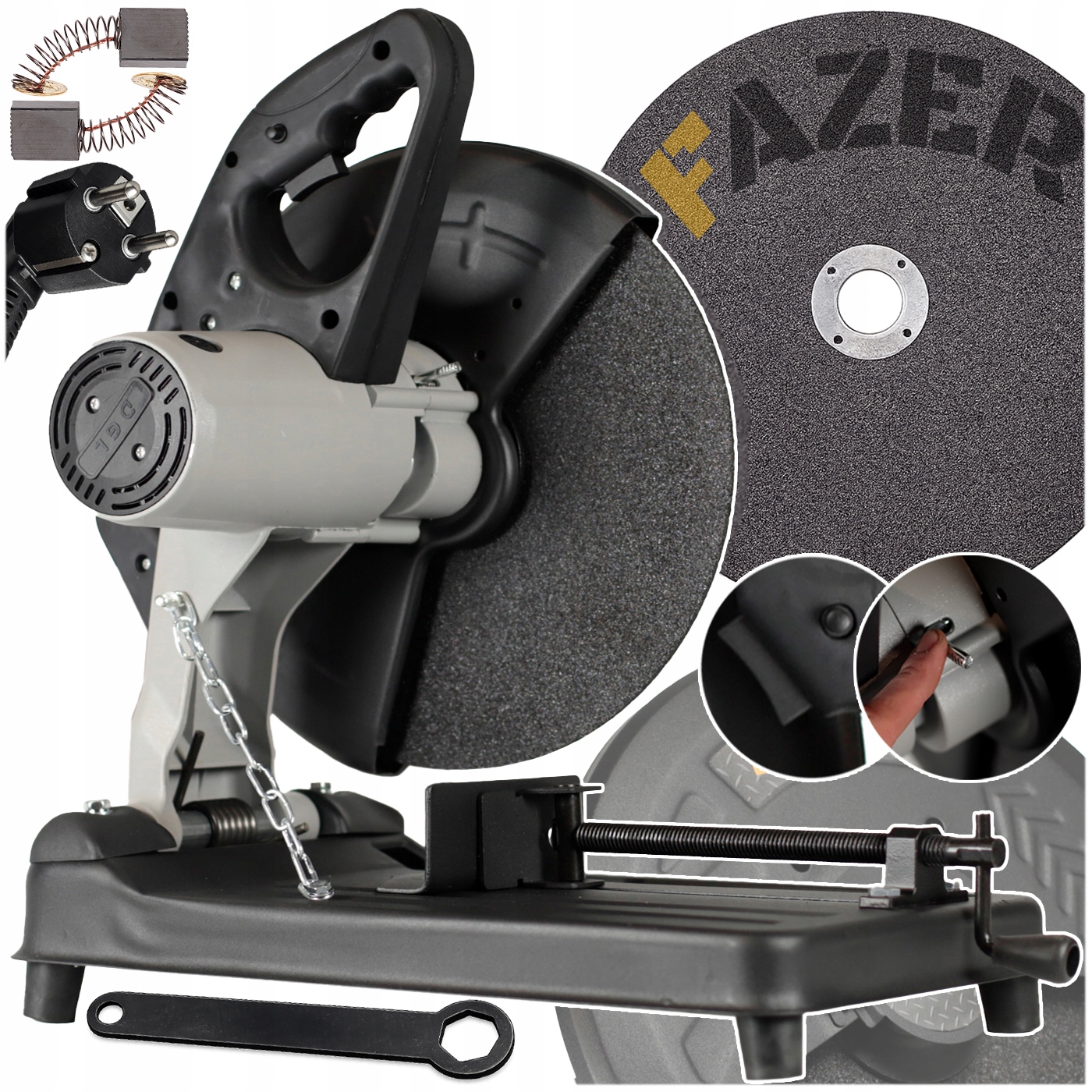 Řezačka Na Kov Pokosová Pila Volný Start 355 MM Kotouč 3000 W Svěrák