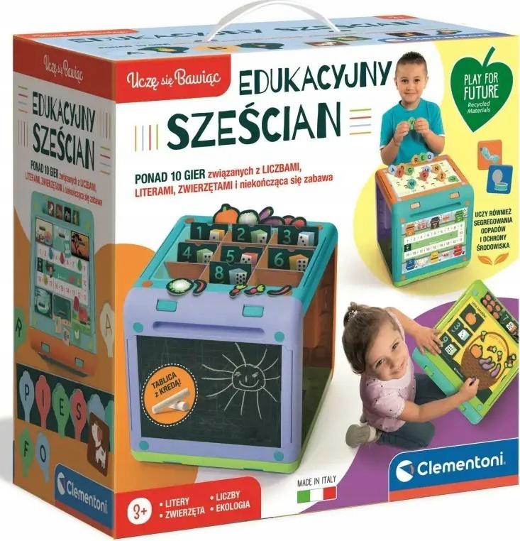 Edukacyjny Kostka Zabawowa Clementoni 4 w 1 z Recurring Materials