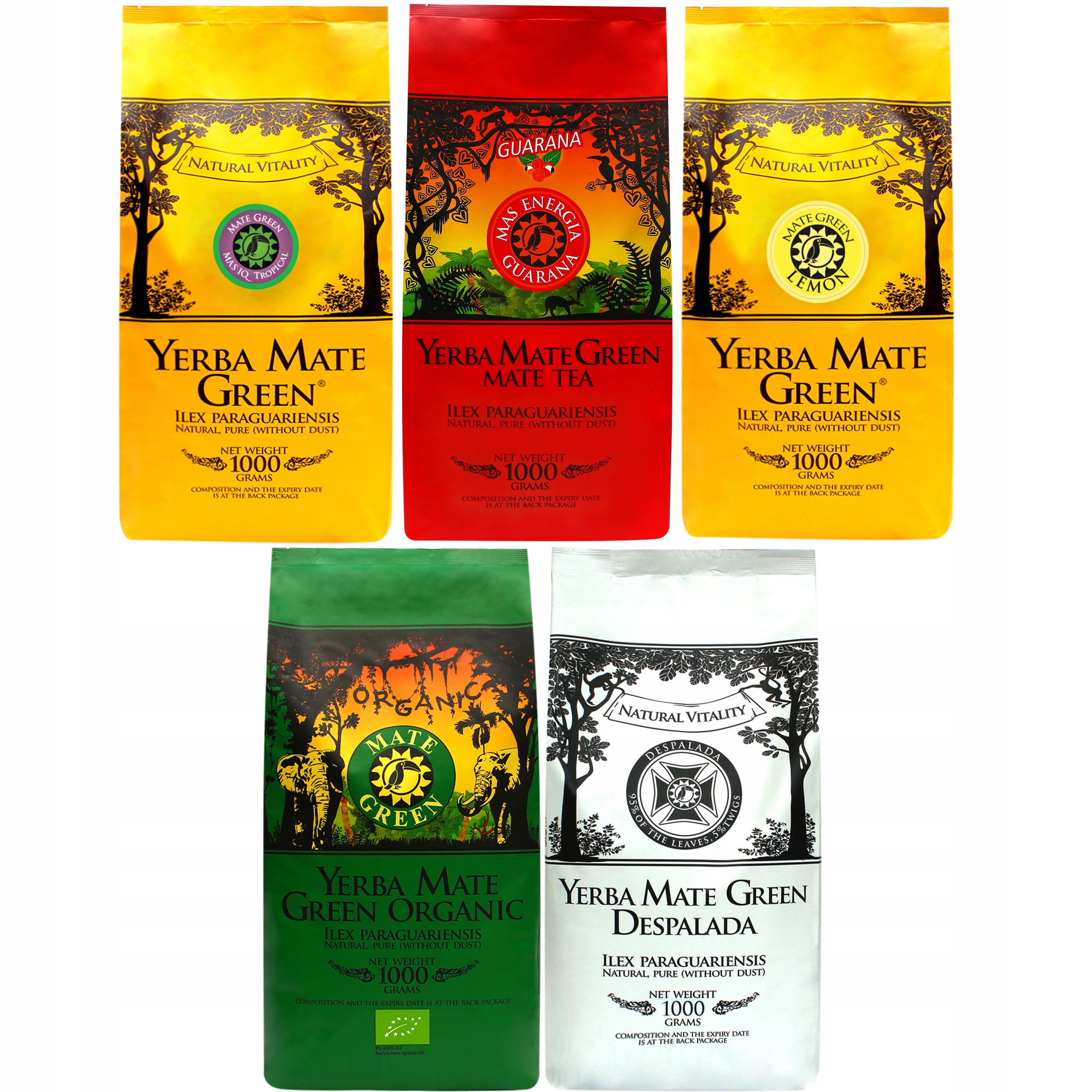 Sada Chutných Originální Mate Green Vitality 5x 1kg 5kg