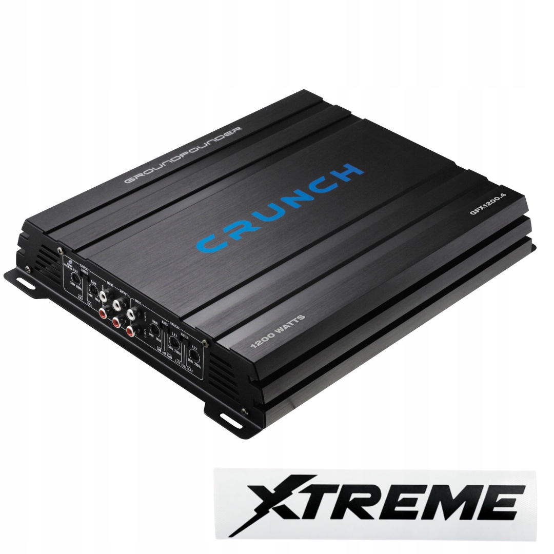 Crunch GPX1200.4 Klasa Ab 4x80W Rms 4ohm 2x300W Rms 4ohm wlepka Xtreme
