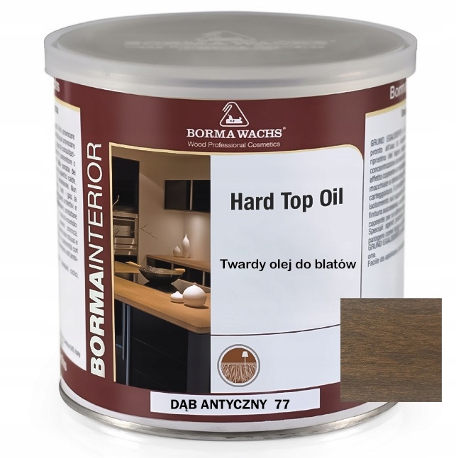 Tvrdý Olej Na Dřevěné Desky Borma Wachs Hard Top Oil Dub Antický 750 ML