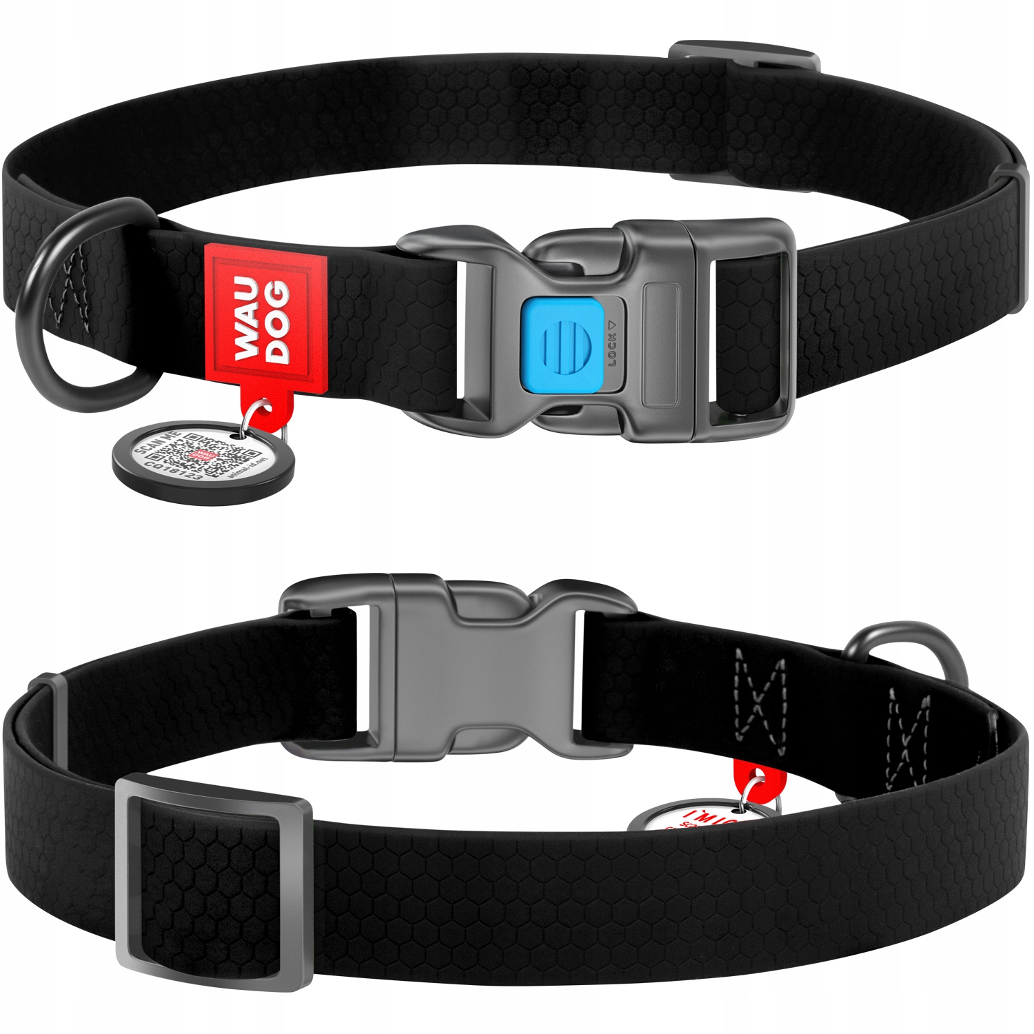 

Obroża dla psa wodoodporny fastex czarna M