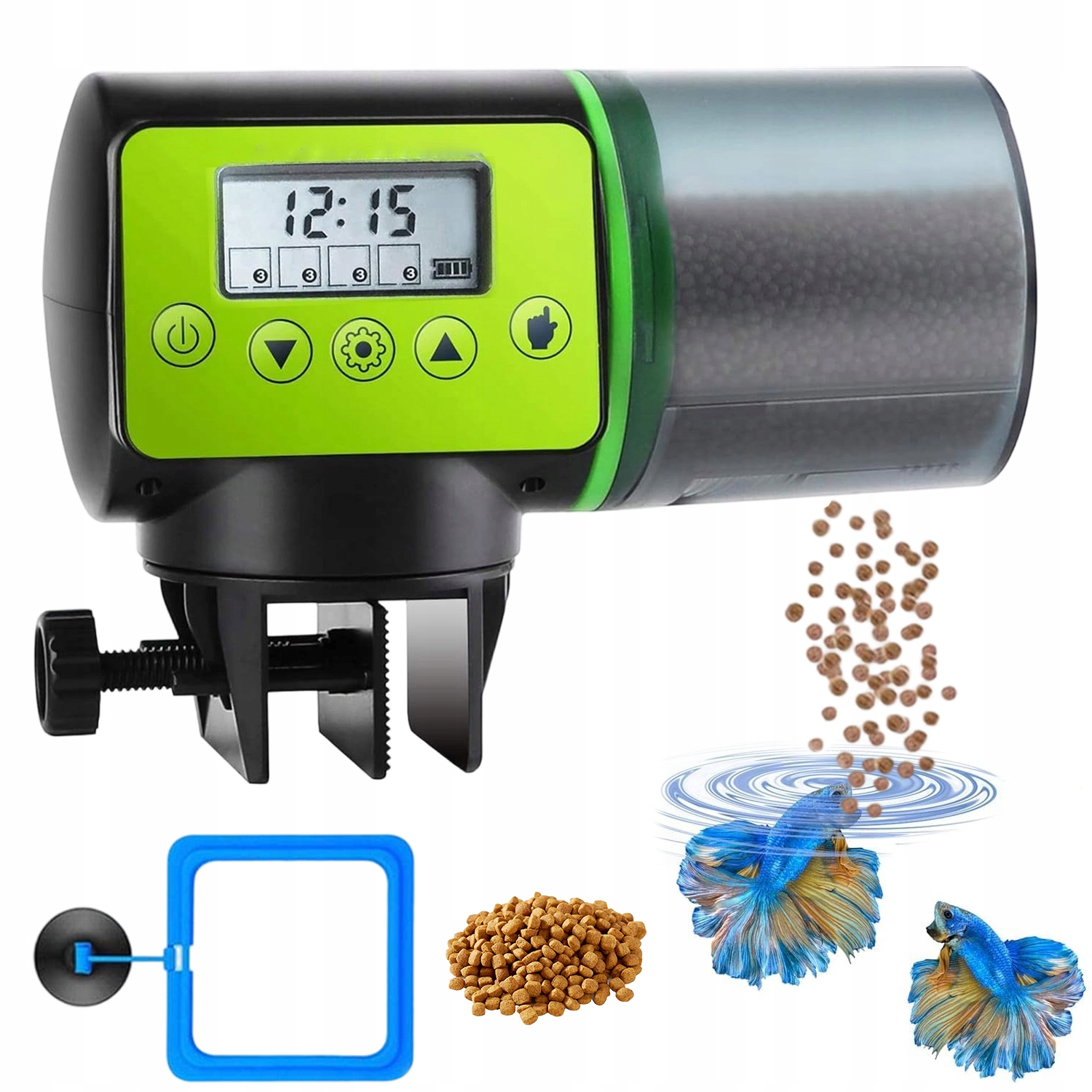 Levně Automatické Krmítko Pro Ryby Do Akvária Dávkovač Krmiva LCD