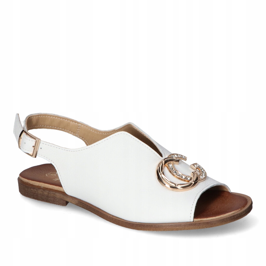 Sandály Nicole 2815/003 Bílé lico 37