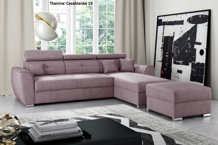 NAROŻNIK NEVADA ROGÓWKA RUCHOME ZAGŁÓWKI POJEMNIK NA POŚCIEL FUNKCJA SPANIA Kolor obicia brak