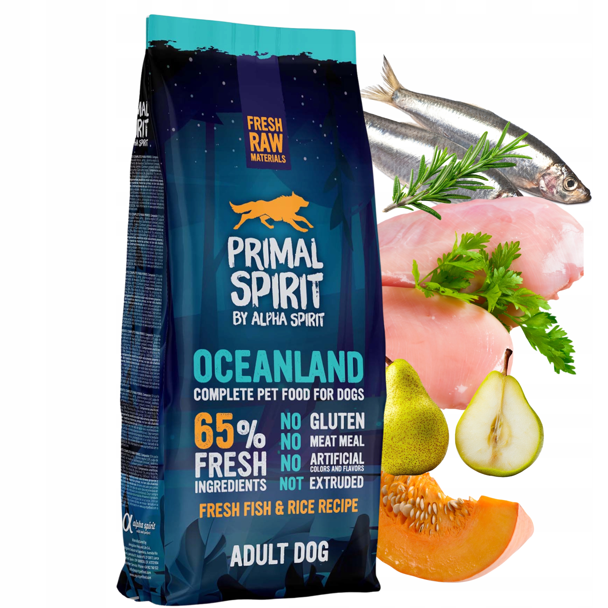 Primal Spirit Oceanland 12kg półmiękka karma dla psa