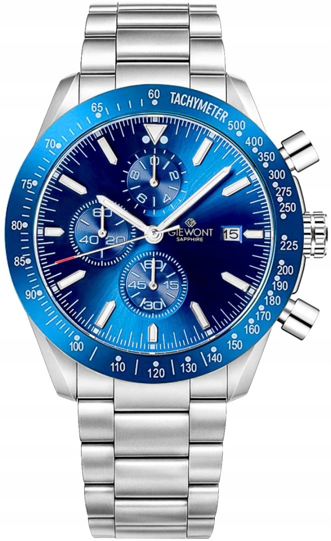 Pánské Hodinky Giewont Chronograph Sapphire stříbrnomodré GW8720-B3