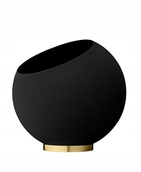 Aytm Globe Kvetináč na kvety 30 cm čierny na zlatom podklade