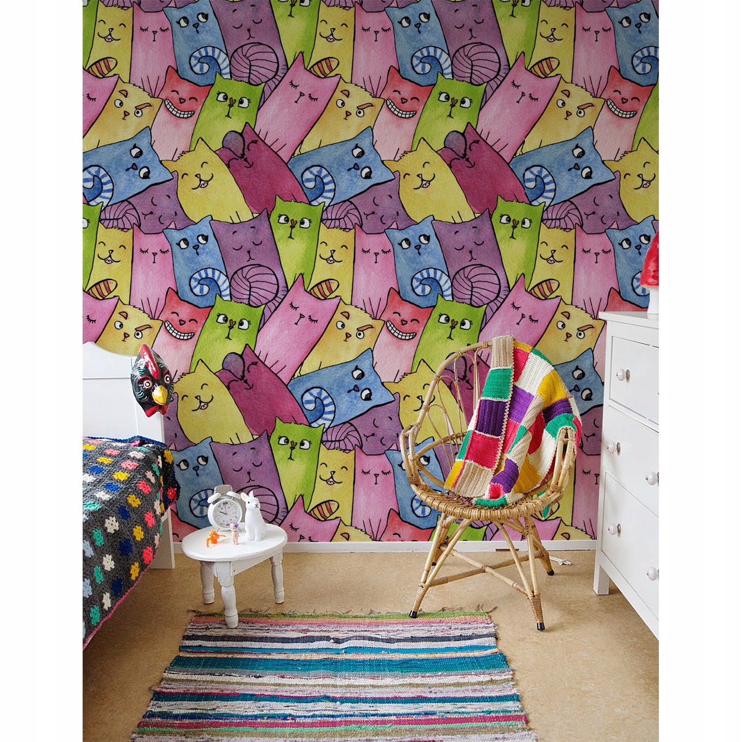 

Samoprzylepna fototapeta Szczęśliwe koty 250x104cm