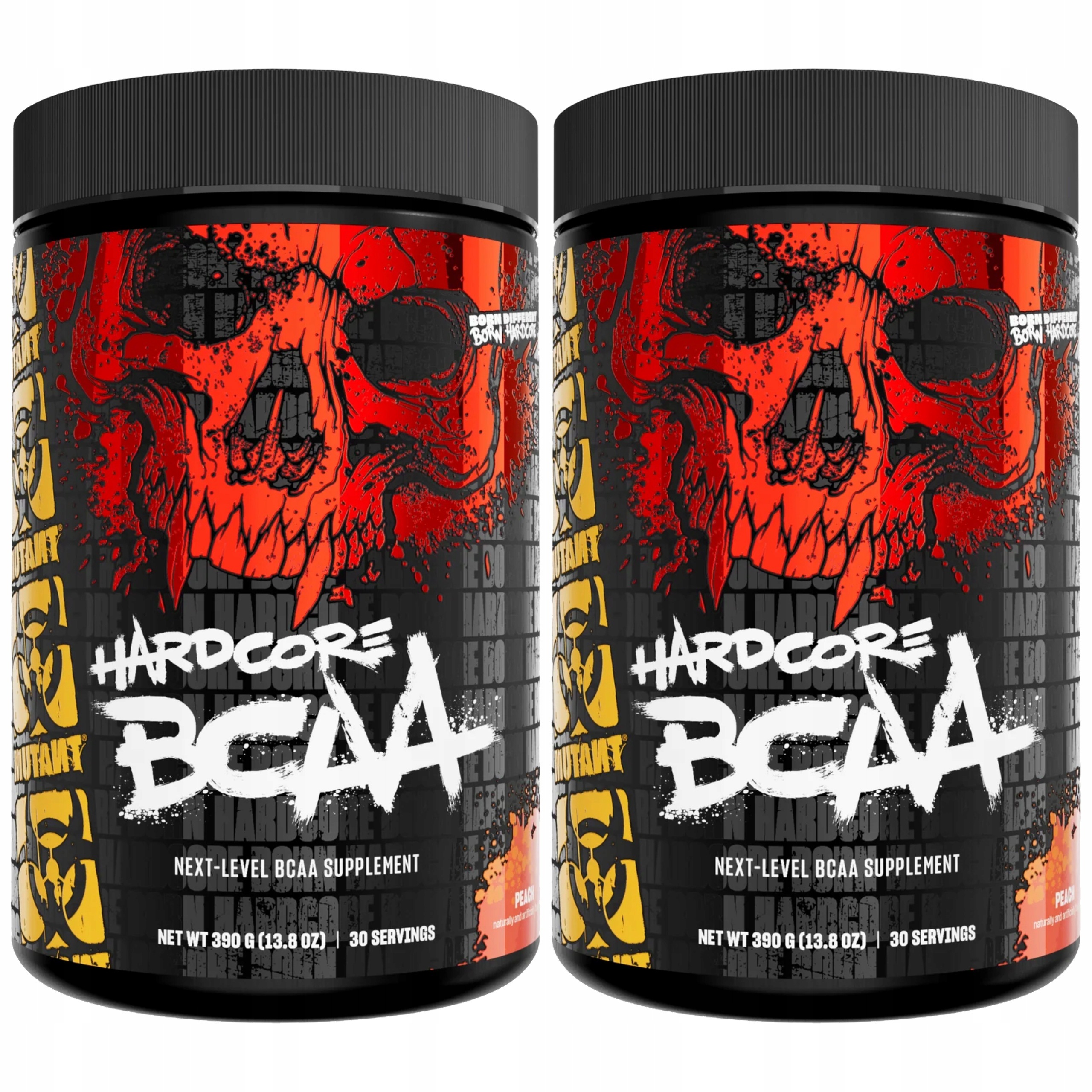 2 x Bcaa větvené aminokyseliny 9,7 g regenerace hmotnost 390 g Peach Mutant