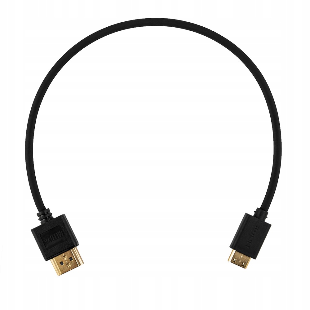 Kabel Hdmi 2.1 do mini Hdmi 30 cm Mitoya 8K 48 Gb/s pozłacany