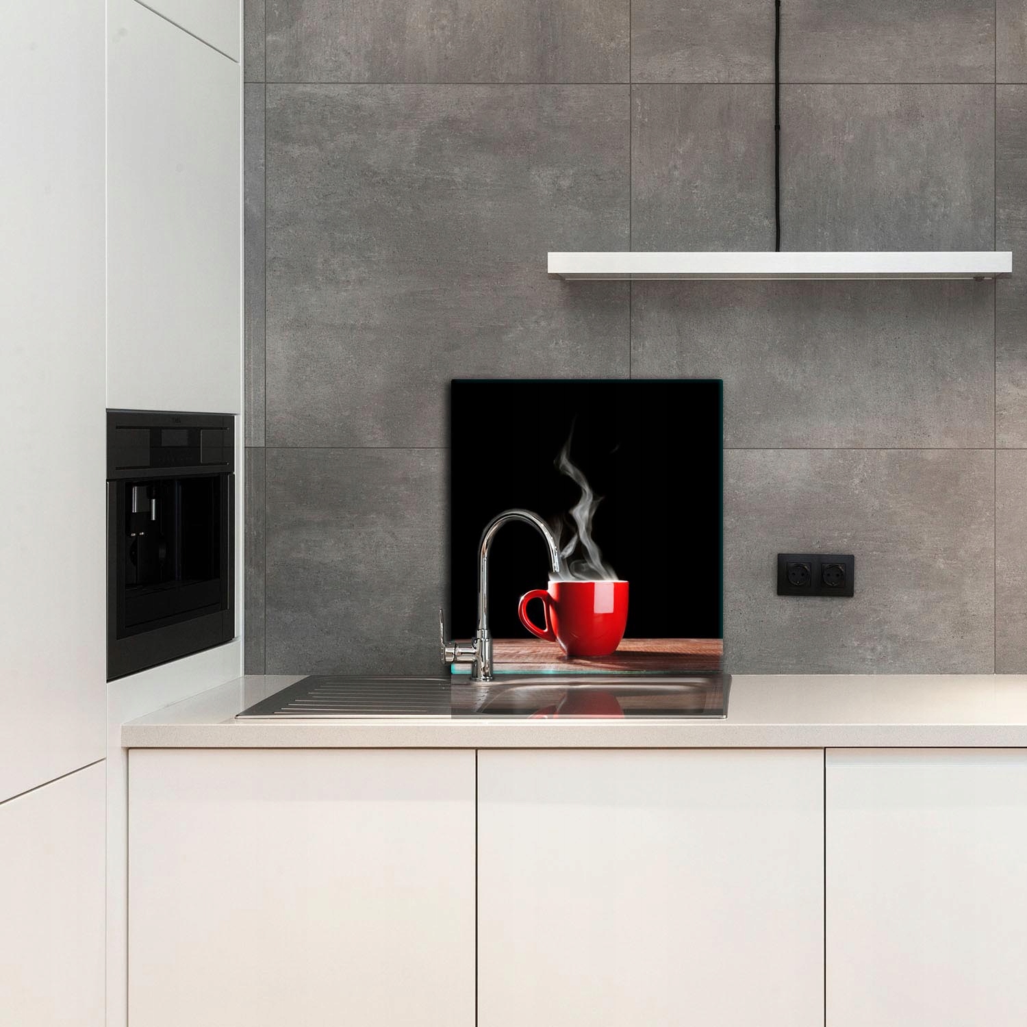 7w1 SZKLANA PŁYTA OCHRONNA PANEL KLEJ 60x65 KAWA Szerokość produktu 60 cm