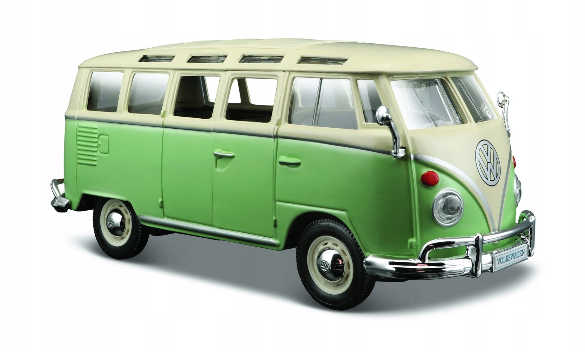 Maisto Volkswagen Van Samba zelený 1:24