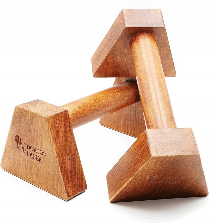 Paraletky Dřevěná Rukojeť Pro Cvičební Pumpičky Madla Trénink 26 cm