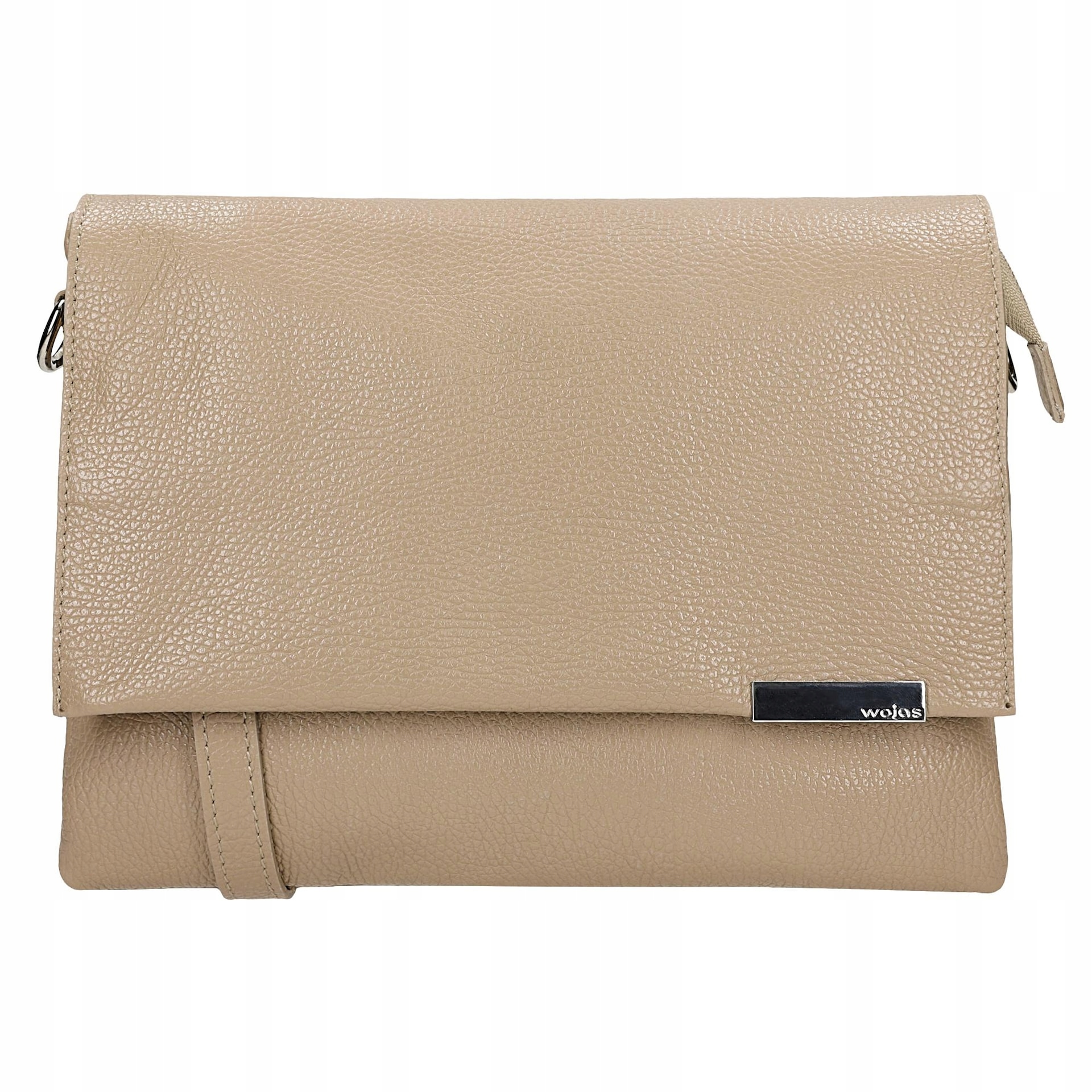 Béžová dámská kabelka z lícové kůže