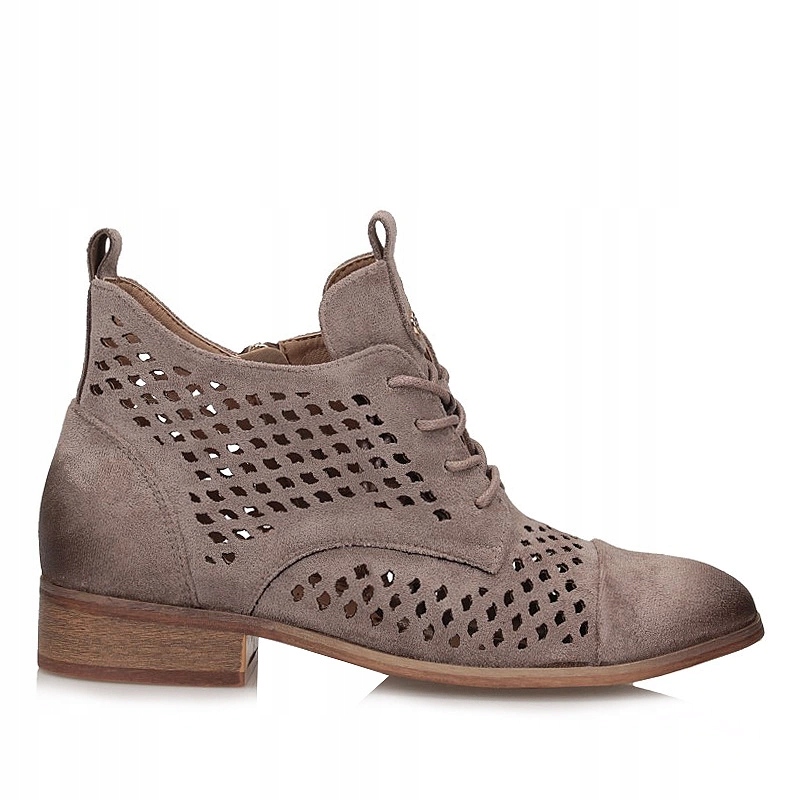 Dámské jarní kotníkové Kotníkové Boty s prolamovaným vzorem Potocki 25-12091