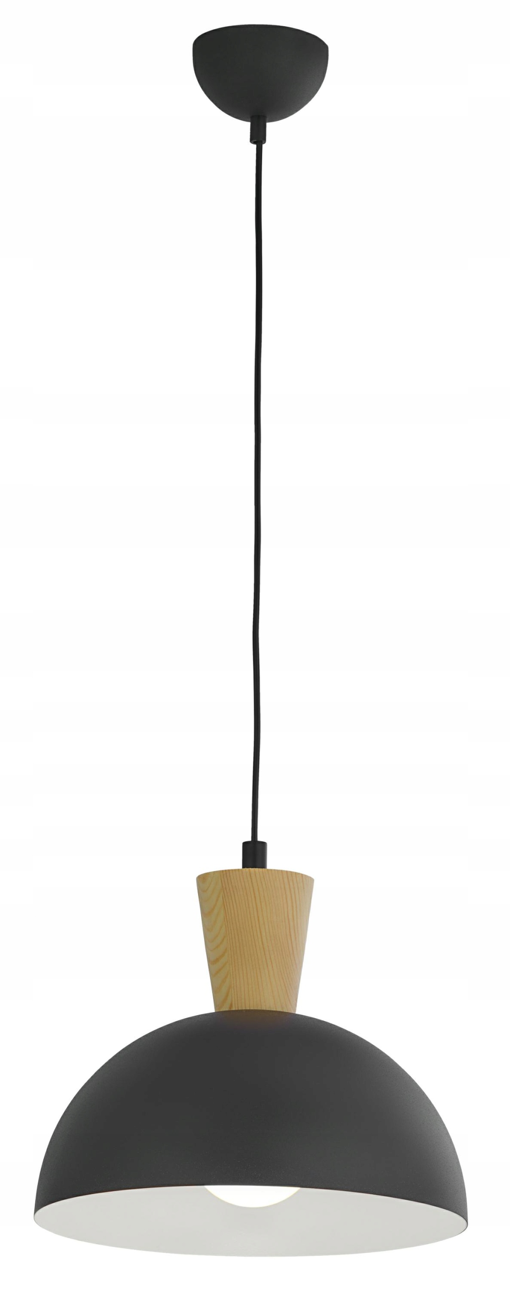 Závěsná lampa Vito Černá 1xE27 31 cm Stropní Svítidlo do obývacího pokoje Domov