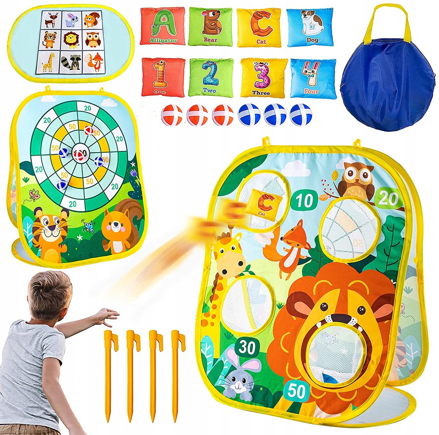 GRA ZRĘCZNOŚCIOWA W RZUCANIE DO CELU 3 w 1 impreza