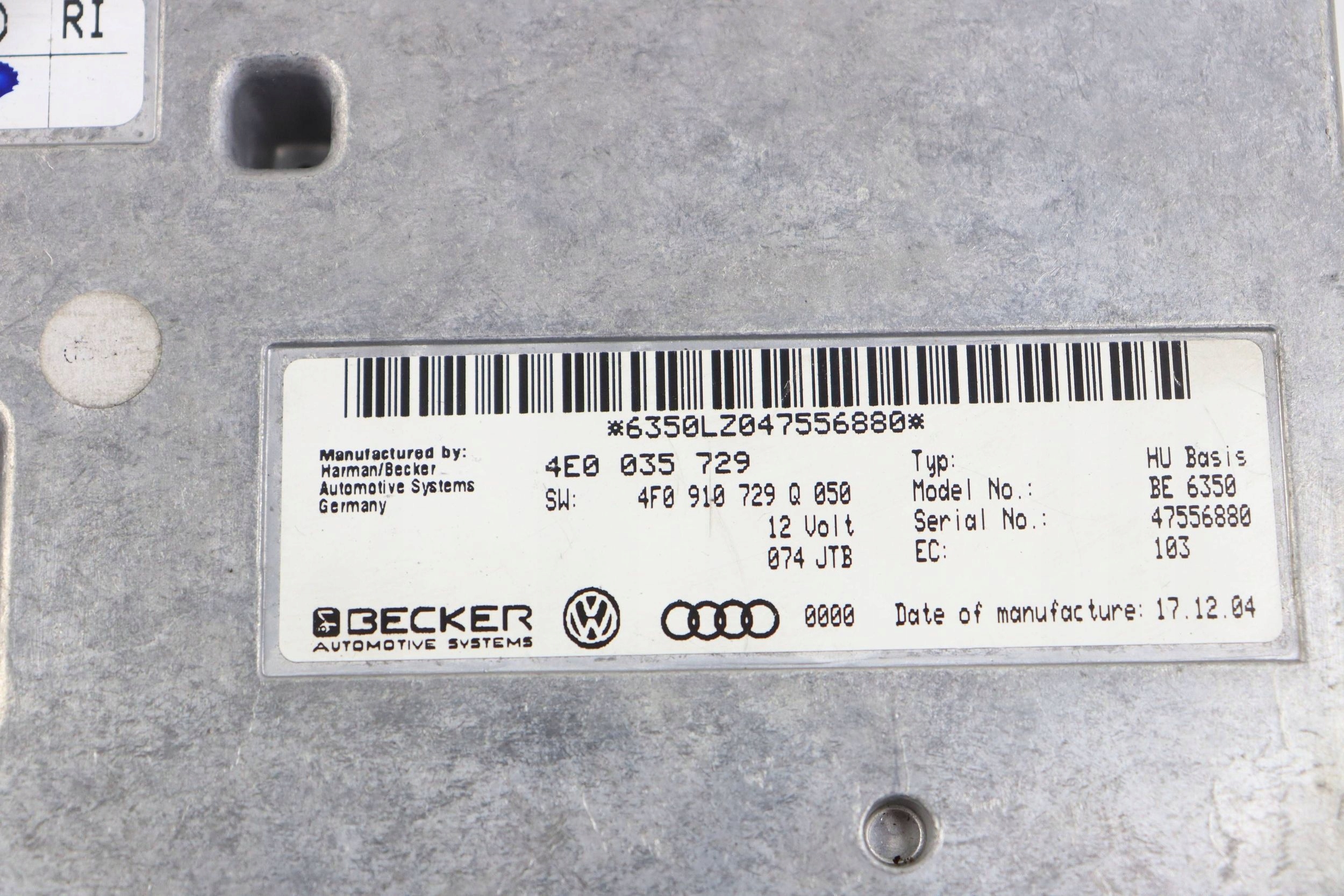 AUDI A6 C6 control unit module navigation devices module MMI 4E0035729 4F0910729Q
