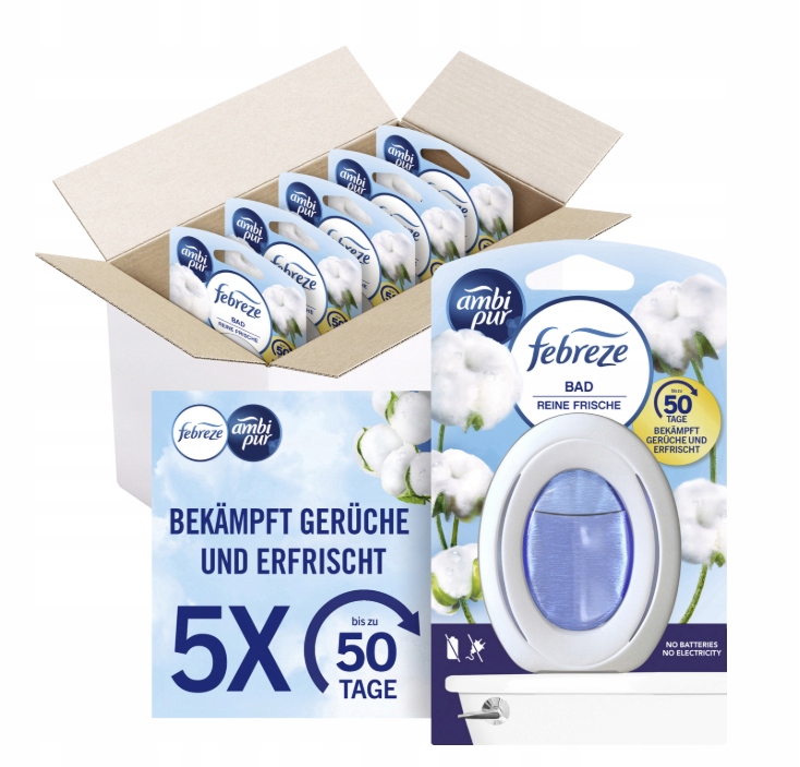 Levně Osvěžovač vzduchu Febreze do koupelny – sada Pure Freshness 5ks