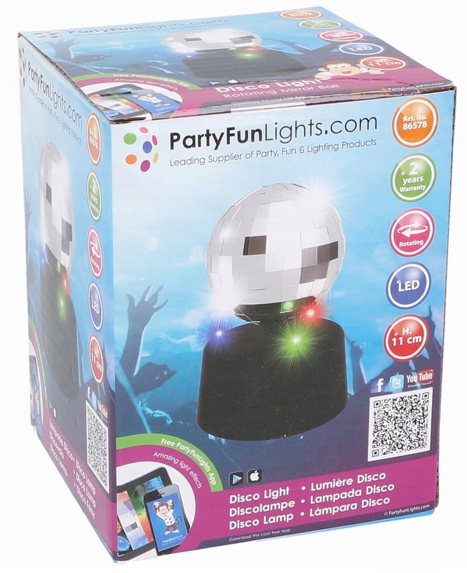

Kula Dyskotekowa Led Disco Na baterie Aa Imprezowa