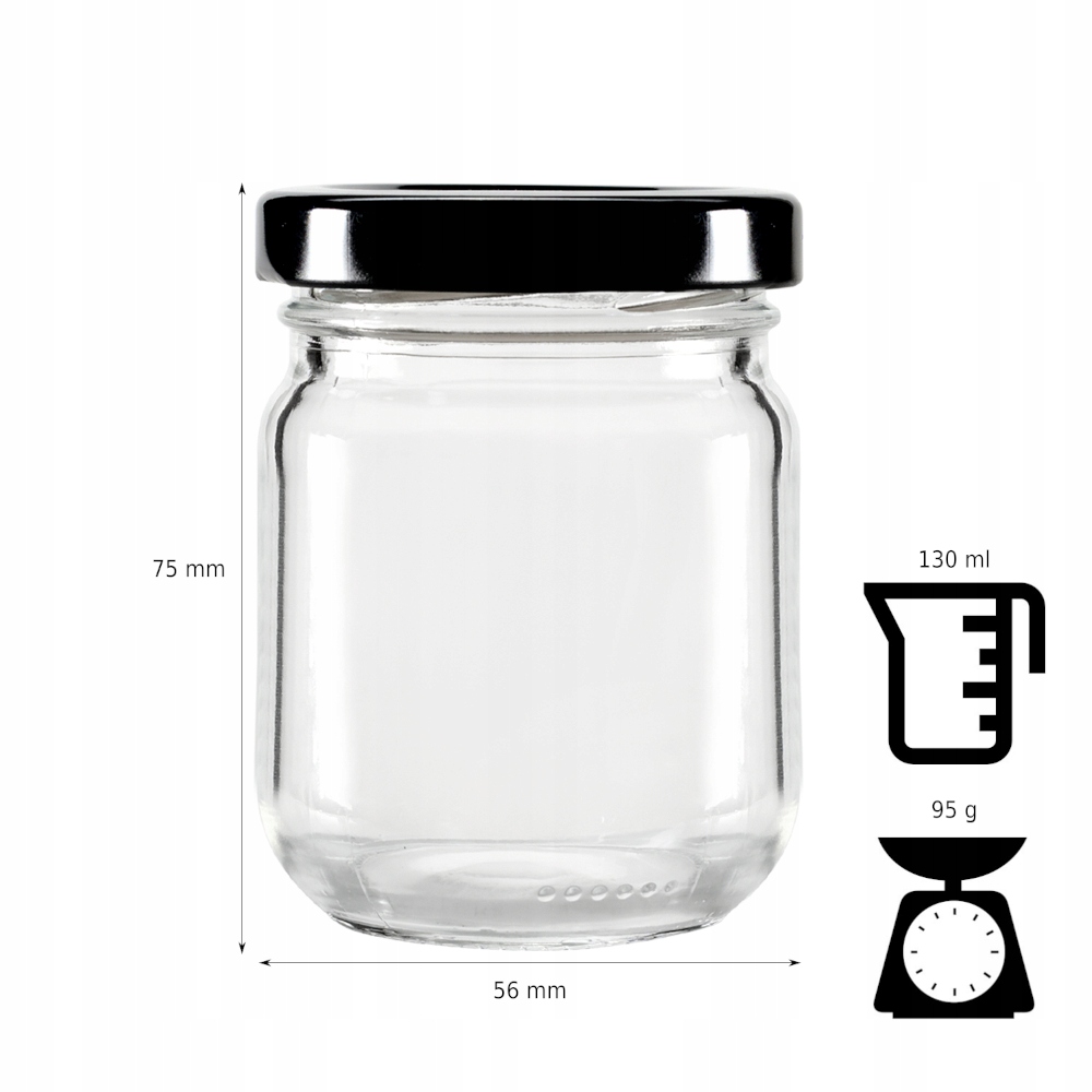 10x Słoik szklany 130ml na MIÓD PRZETWORY DŻEM Producent Superbutelki