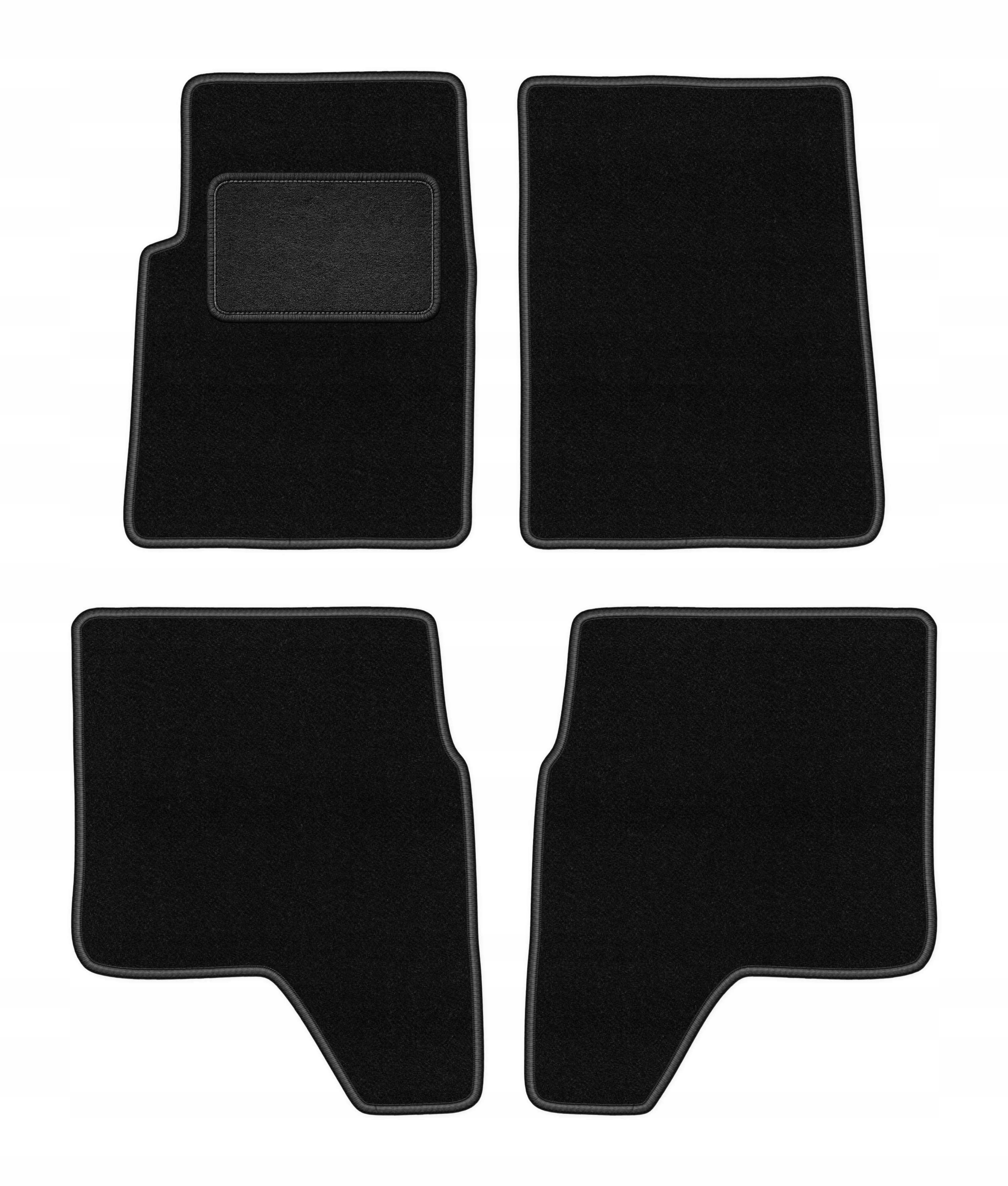 Velurové koberce pro Hyundai Galloper 1991-2003 komplet Lux černé 4 ks