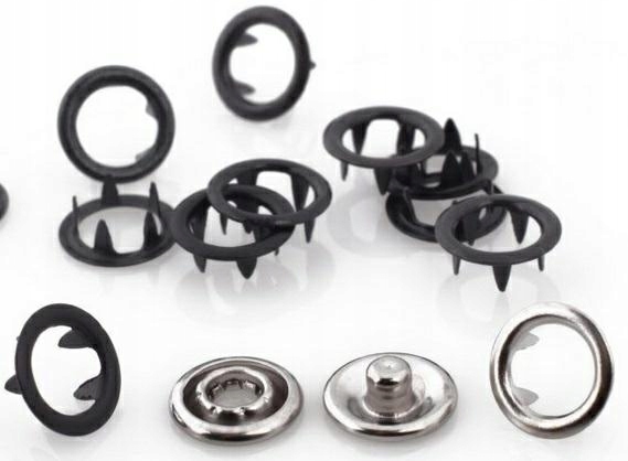 Cvoky druky kovové 9,5mm/200ks černá S95L133