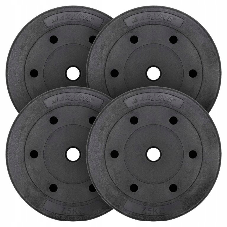 Maxxiva Sada závaží 4 x 7,5 kg, cement, černá