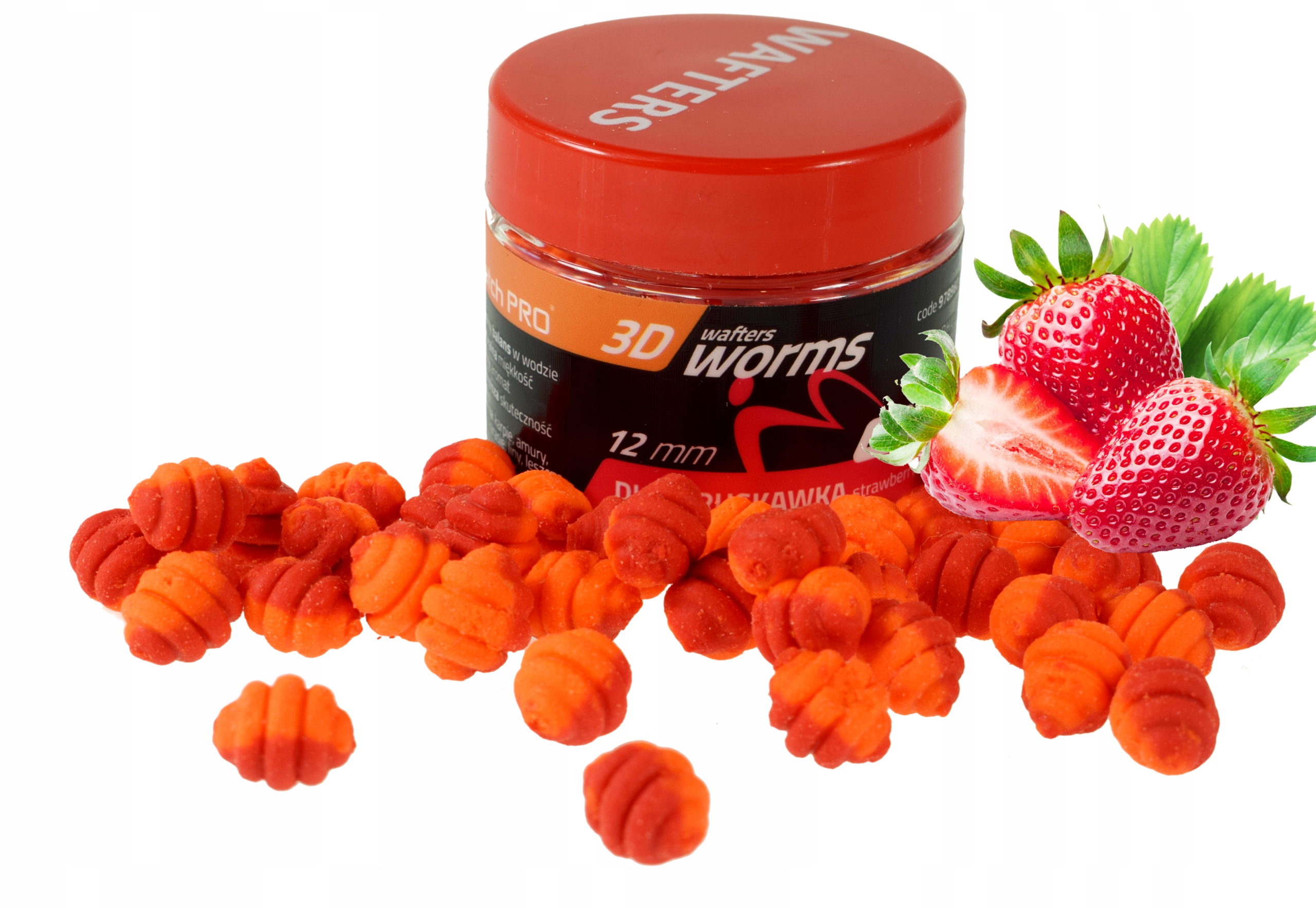 Match Pro Wafters Worms 3D 20g 10mm Duo Truskawka