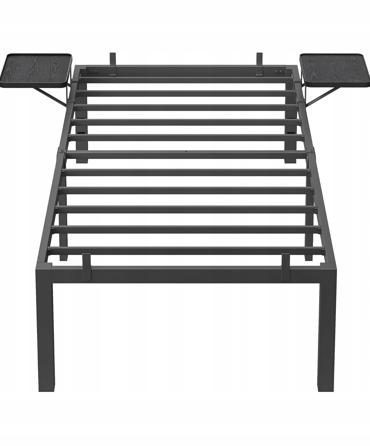 Rám postele jednolůžkový kovový Vasagle 90x190 černý, Bez Matrace Relax