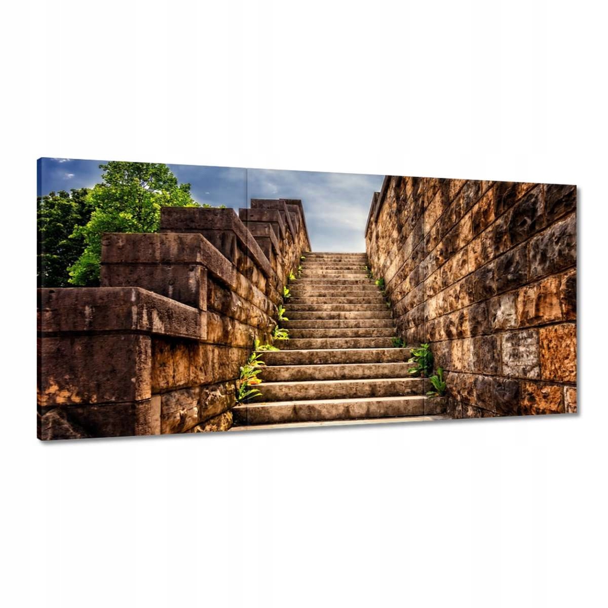 Obrazy 180x90 Kamenné schody Mur