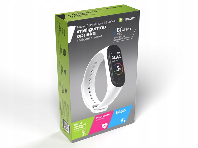 OPASKA SMARTBAND TRACER T-BAND LIBRA S5 V2 BIAŁY Kod producenta TRAFON47069