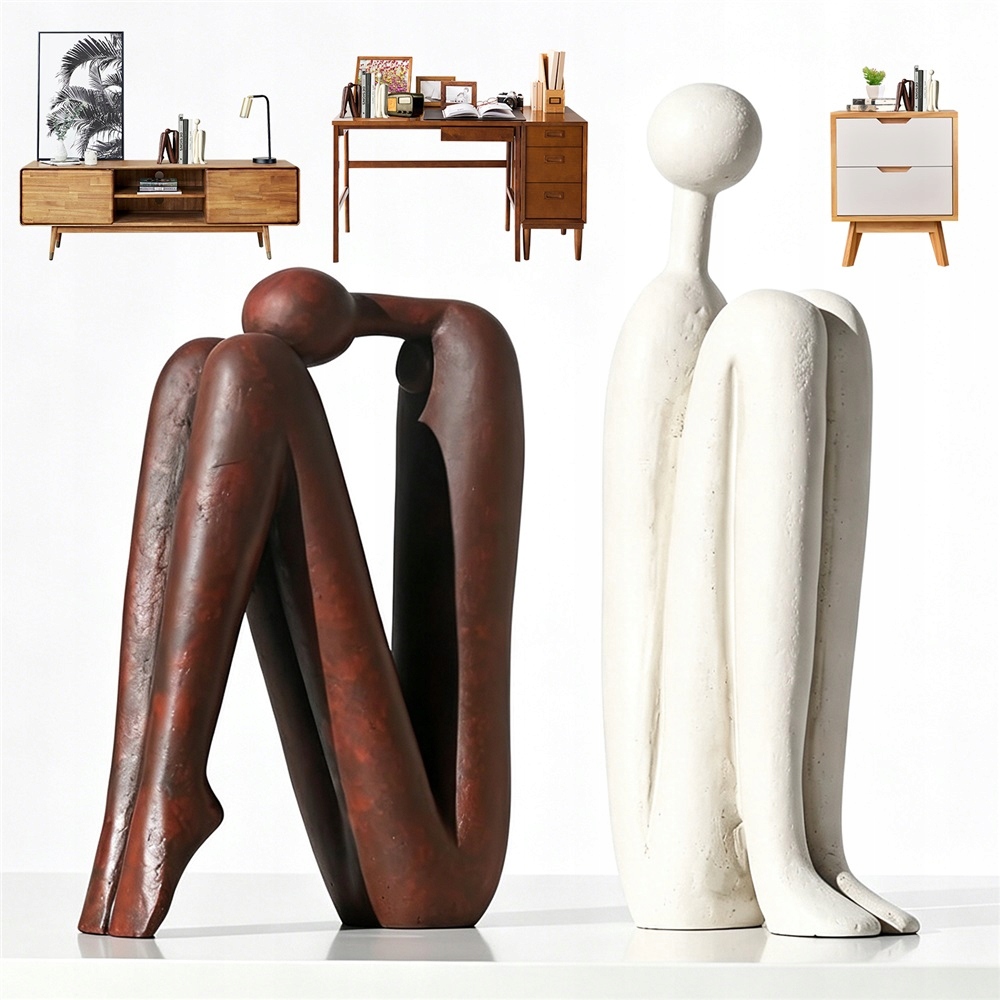 2ks Figurka Bookend Zahradní dekorace Thinker Bookends vtipná Dárek