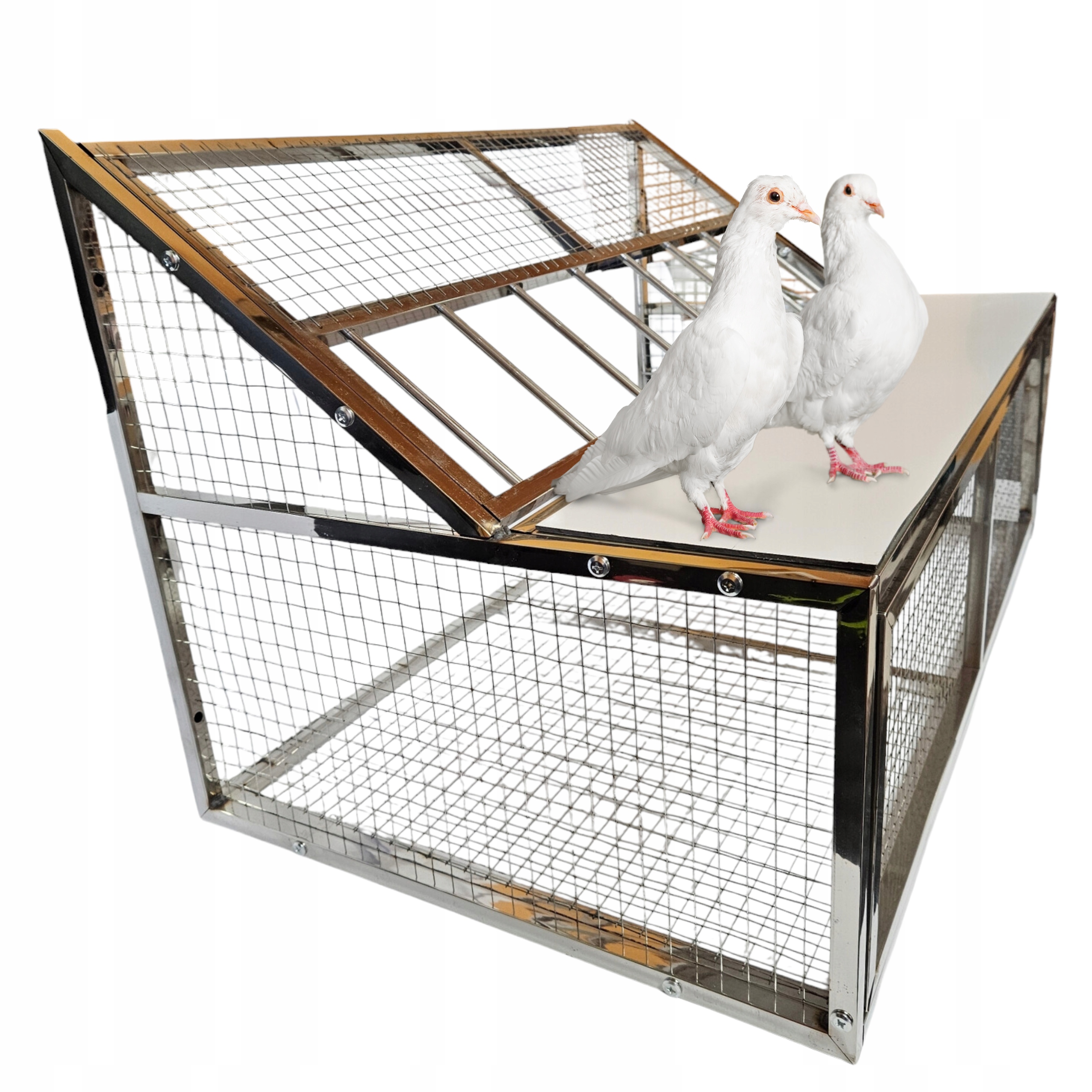 Vstup Belgický Výstup Pro Holuby Ptáků Z Nerezové Oceli 80 CM