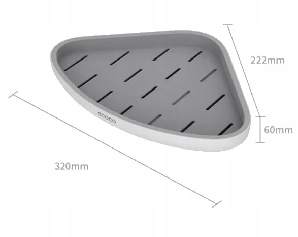 PÓŁKA ŁAZIENKOWA NAROŻNA POD PRYSZNIC ECOCO Kod producenta 1055947118