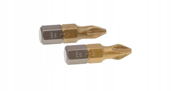 

Końcówki Wkrętakowe PH2 x 25 mm Bity Tytanowe 2szt