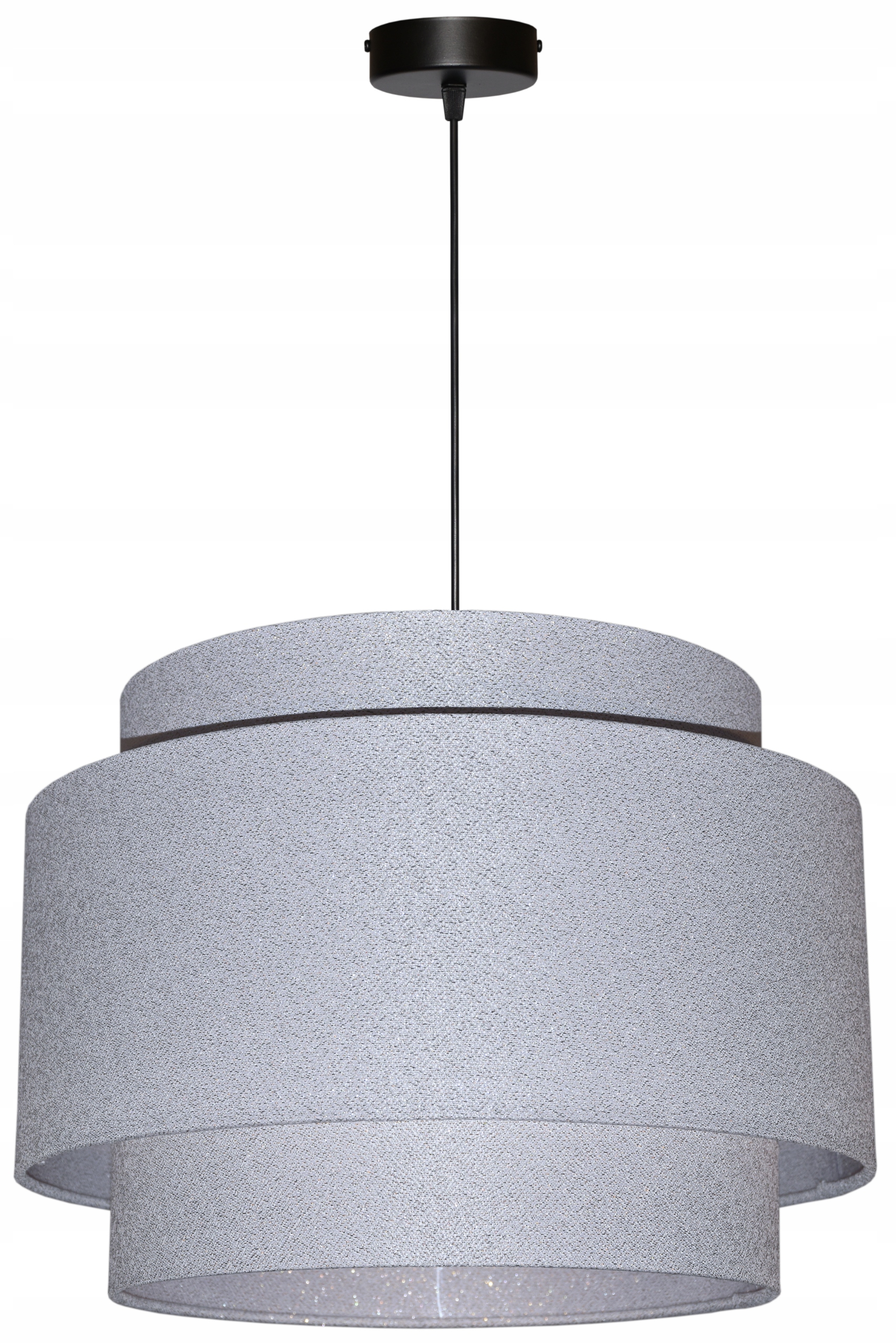 Závěsná stropní lampa Abażur 45/30 cm E27 Stříbrno-zlatá Bílá Andria
