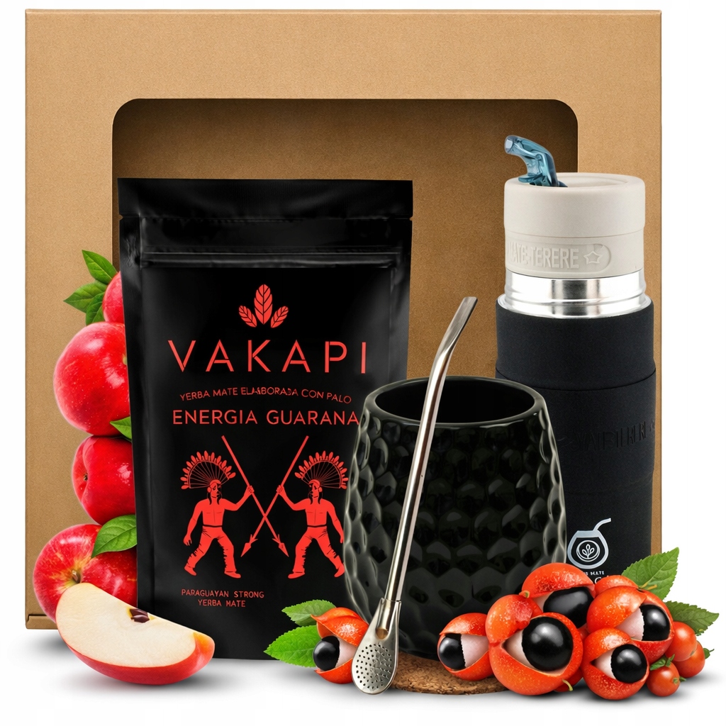 Levně Dárková sada Yerba Vakapi Energia 500g YerbomoX All In One