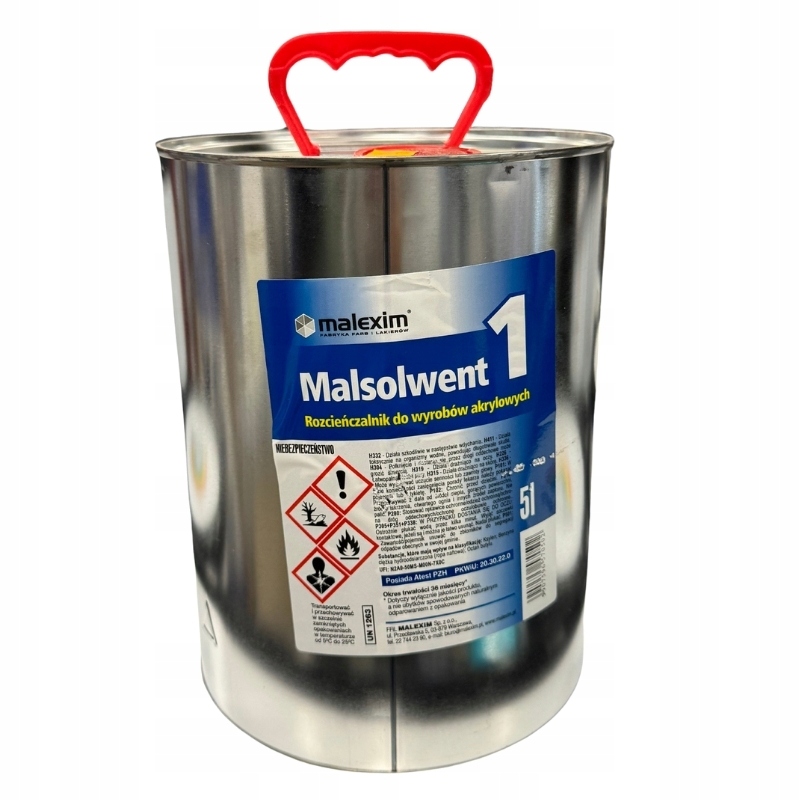 Rozpuszczalnik Malsolwent Nr 1 5l do wyrobów akrylowych