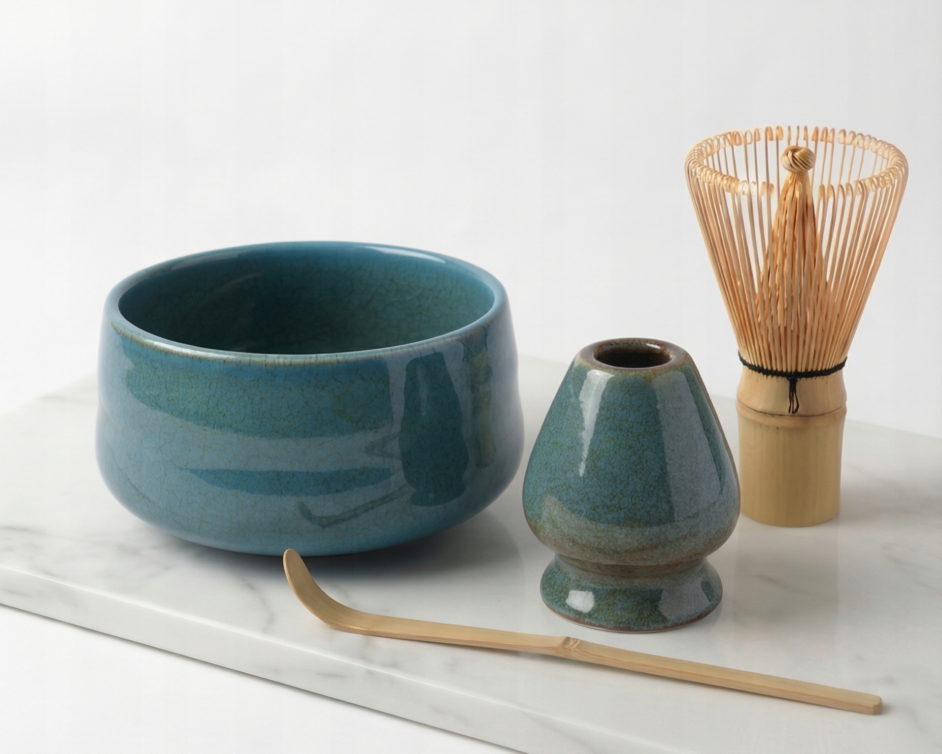 Ceramiczny Bambusowy Zestaw Prezentowy do Herbaty Matchy Chasen Chashaku