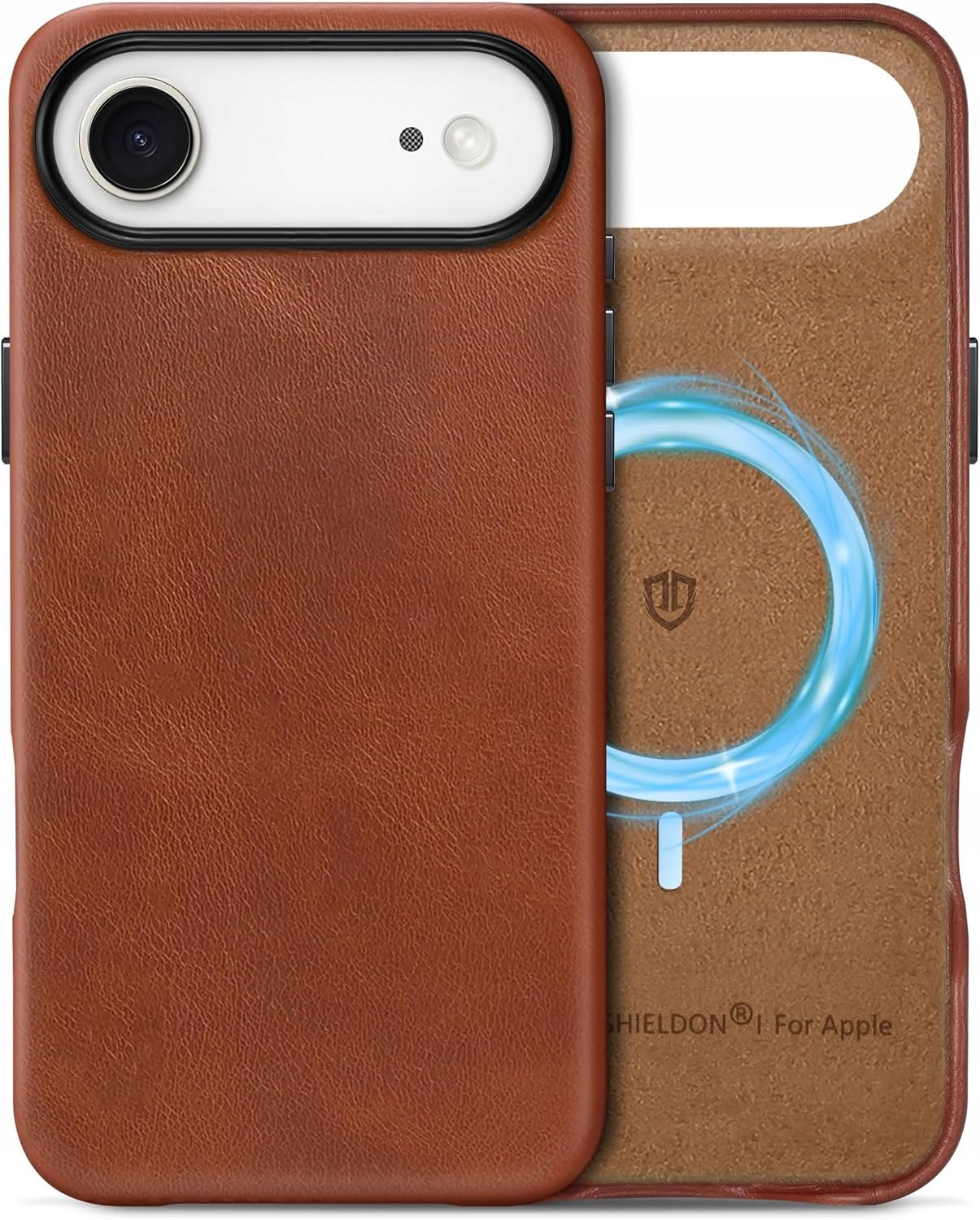 Pouzdro Zadní Kryt Shieldon Slim pro iPhone Air 6.5" Pravá Kůže pouzdro