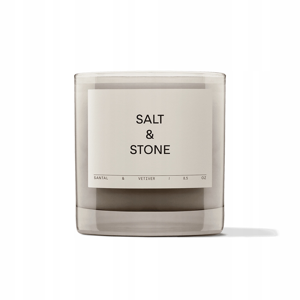 Salt & Stone Voskovo-kokosová vonná sviečka 240 g santal &vetiver