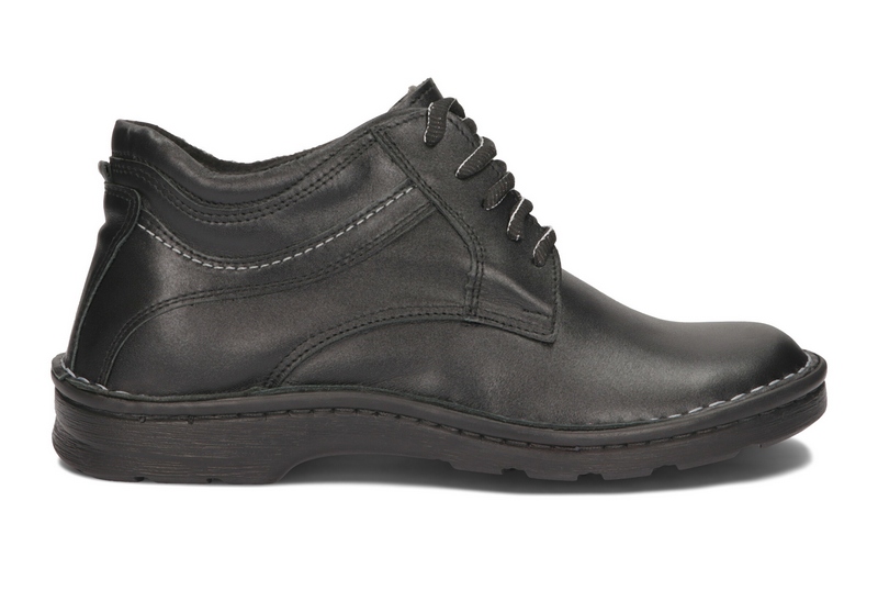 TRZEWIKI PÓŁBUTY MĘSKIE SKÓRA 254 CZARNY 39 Kod producenta 254