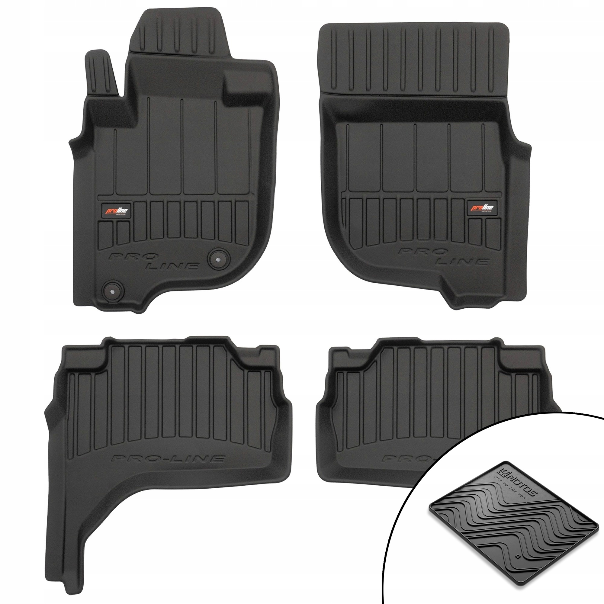 Gumové 3D koberce Mitsubishi L200 VI od 2019 rohož bonus