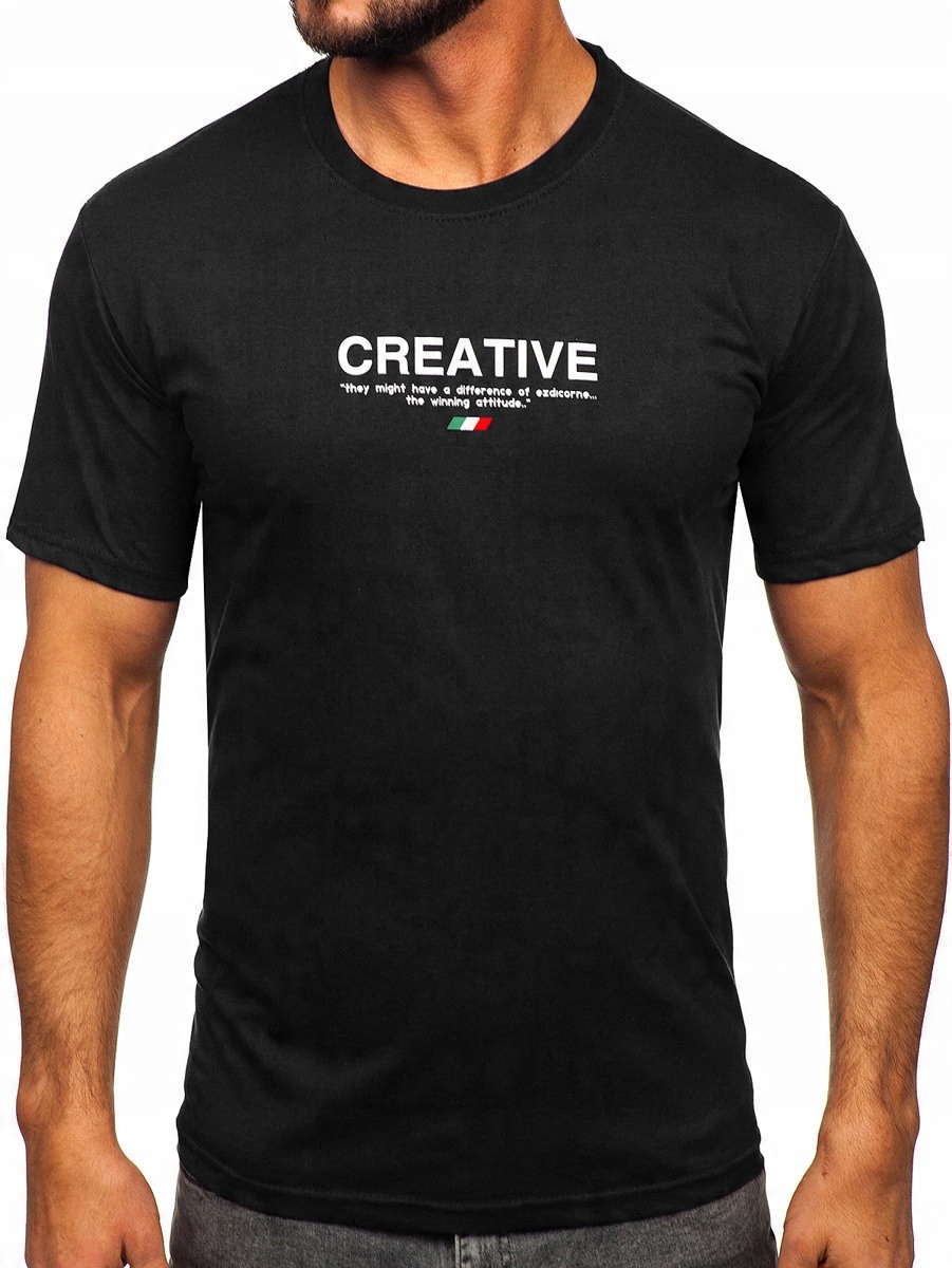 

T-shirt Koszulka Męska Czarna 14759 Rozmiar_xl