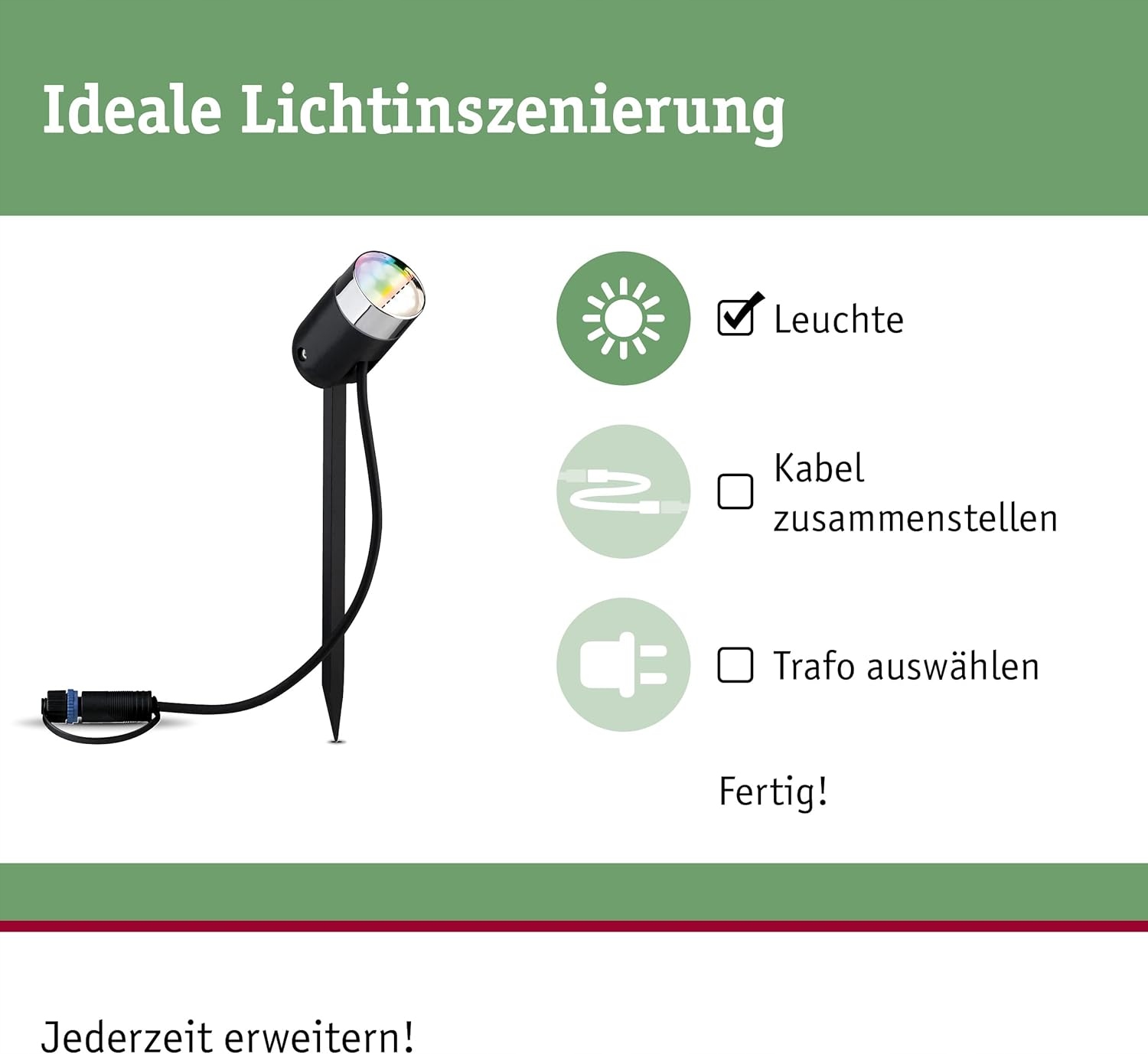 Paulmann Plug & Shine Zigbee Spot Pike Rgbw Led 4,5W Osvětlení Zahrady