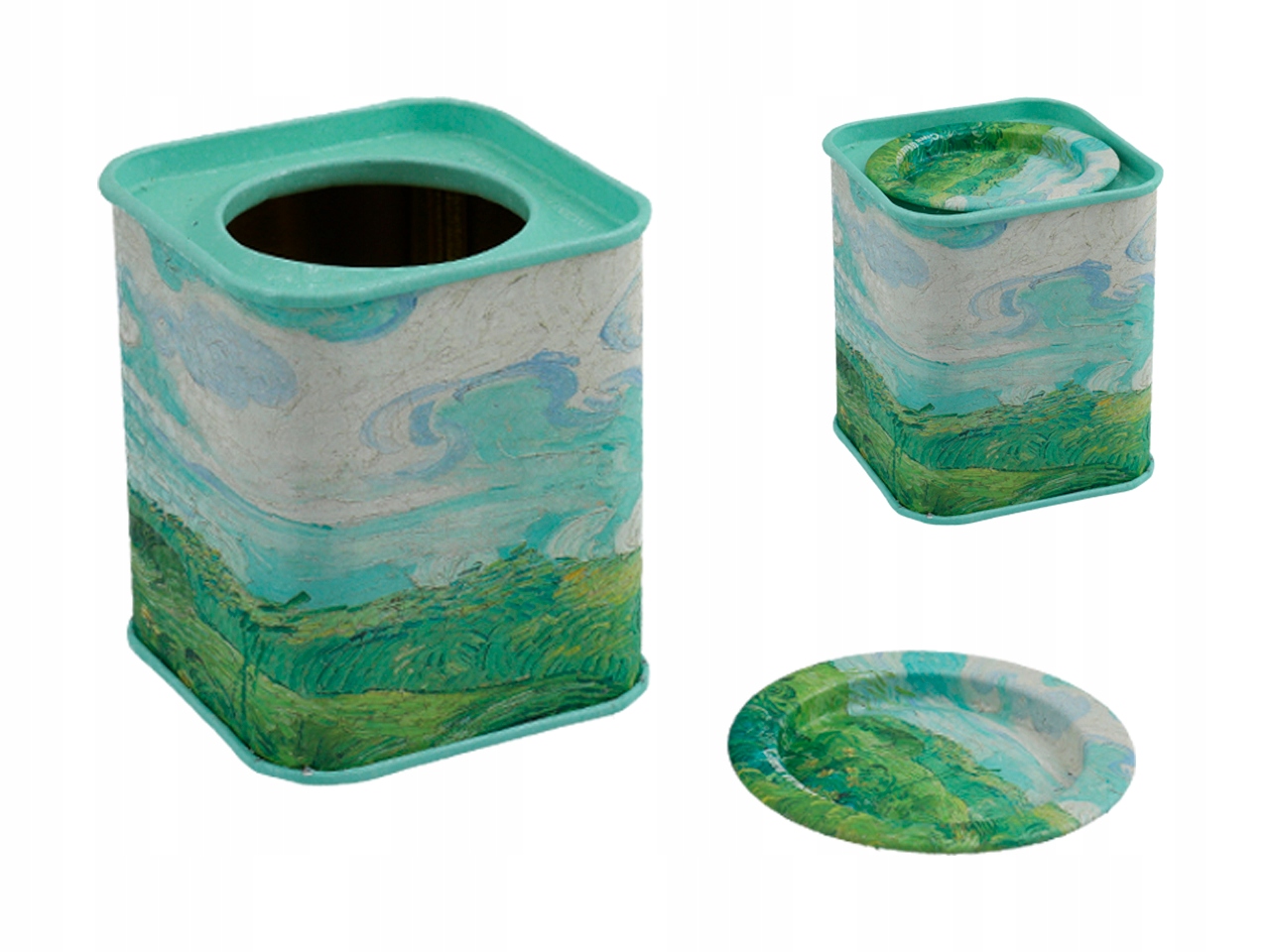 

Puszka metalowa van Gogh Pole Pszenicy Z Cyprysami